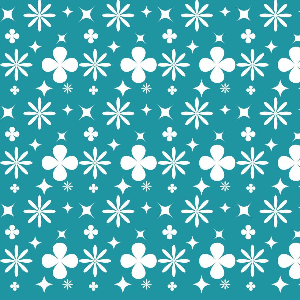 blue FLOWER print , gift paper wrap, digital print, textile print vector