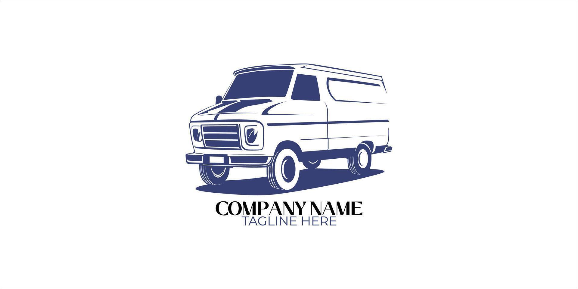 Van Logistics Logo branding concept for transport business vector