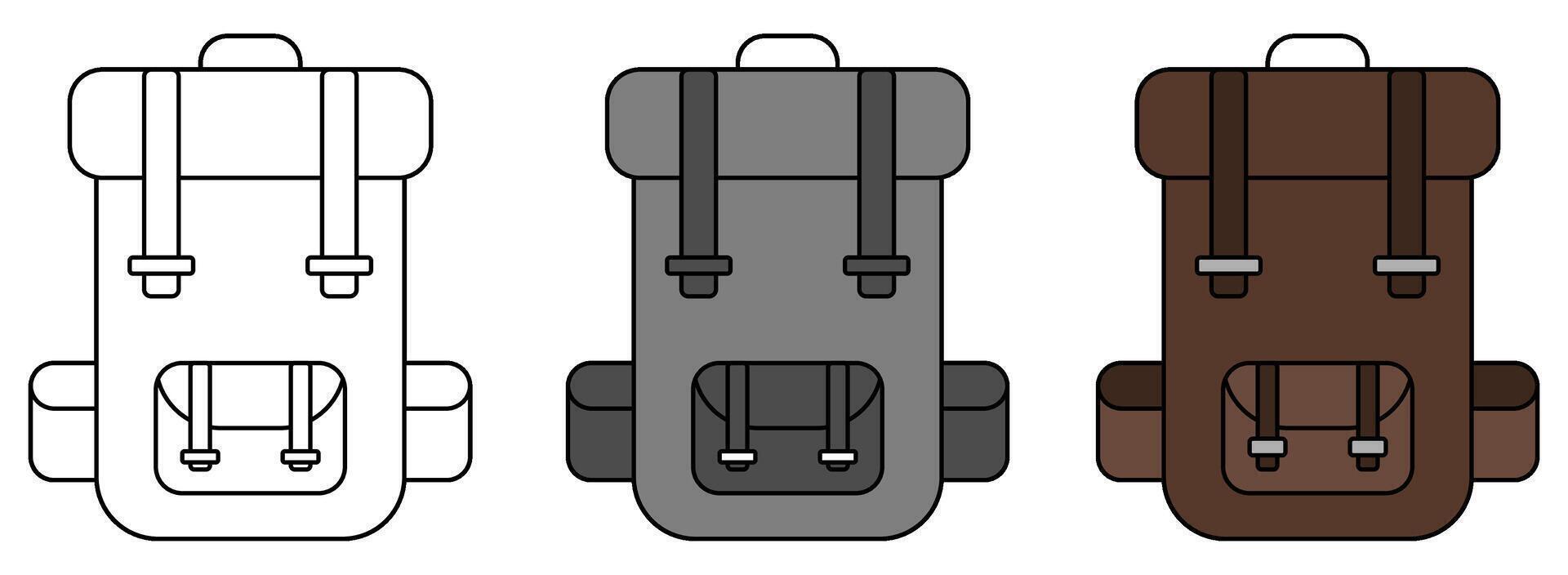Backpacker icon on white background. vector