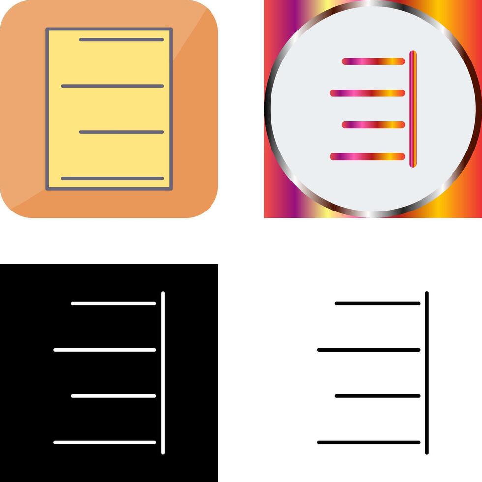 Unique Right Align Icon Design vector