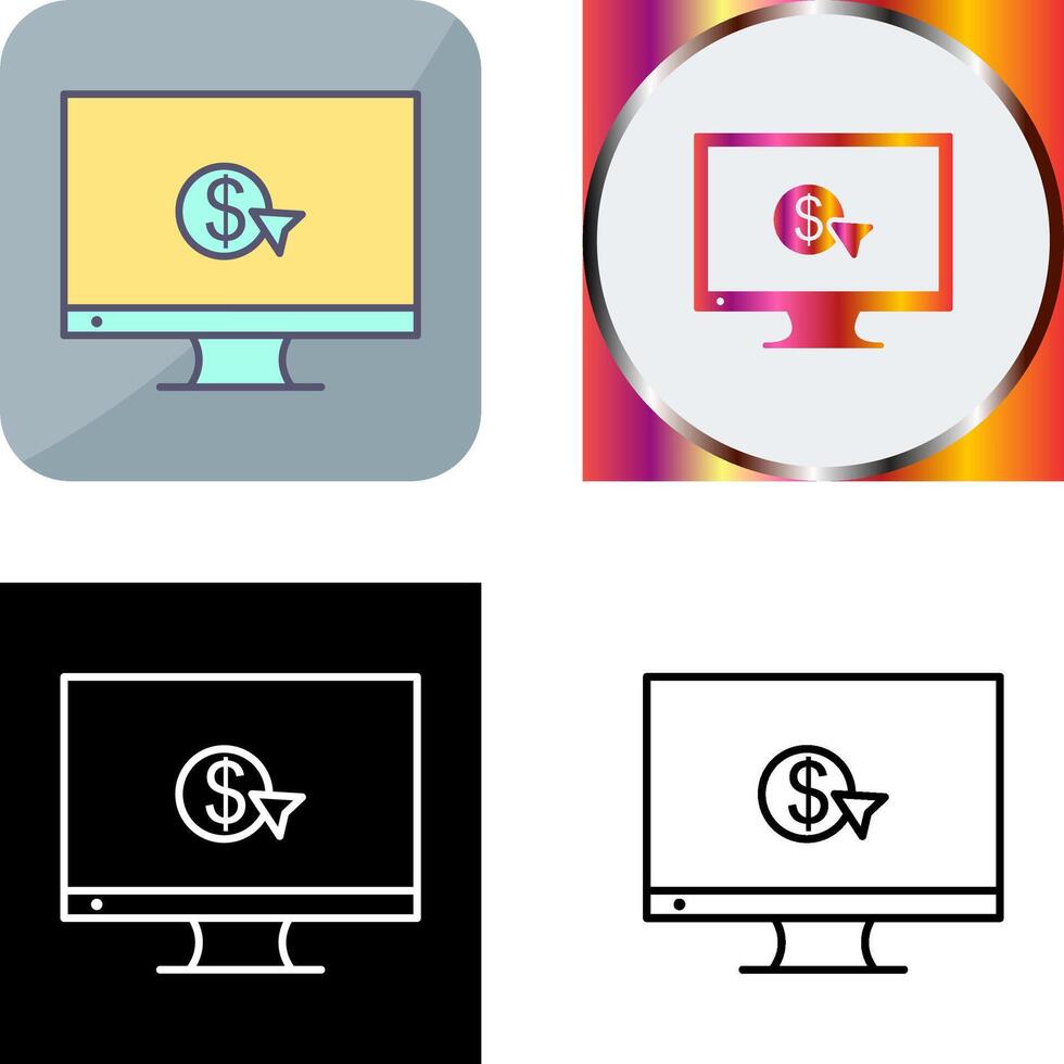 Unique Pay Per Click Icon Design vector