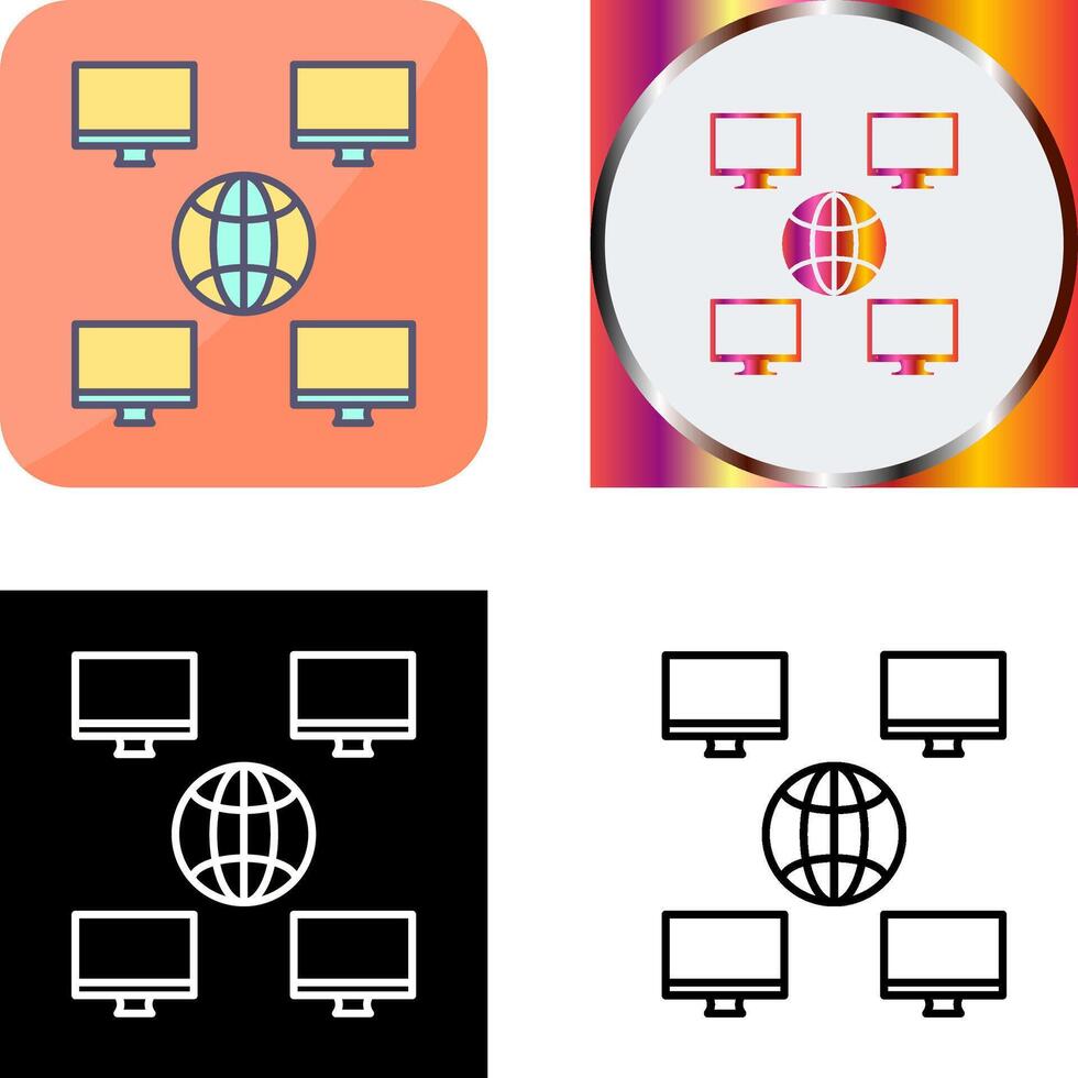 Unique Company Network Icon Design vector