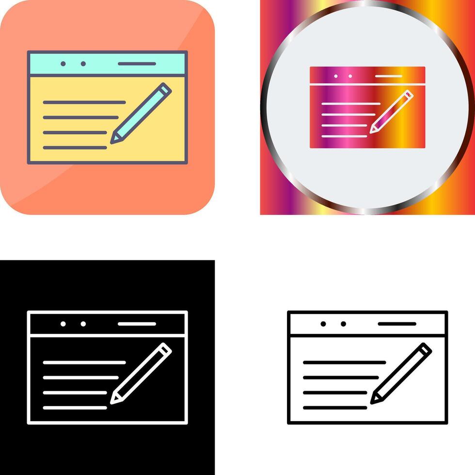 Unique Blogging Service Icon Design vector