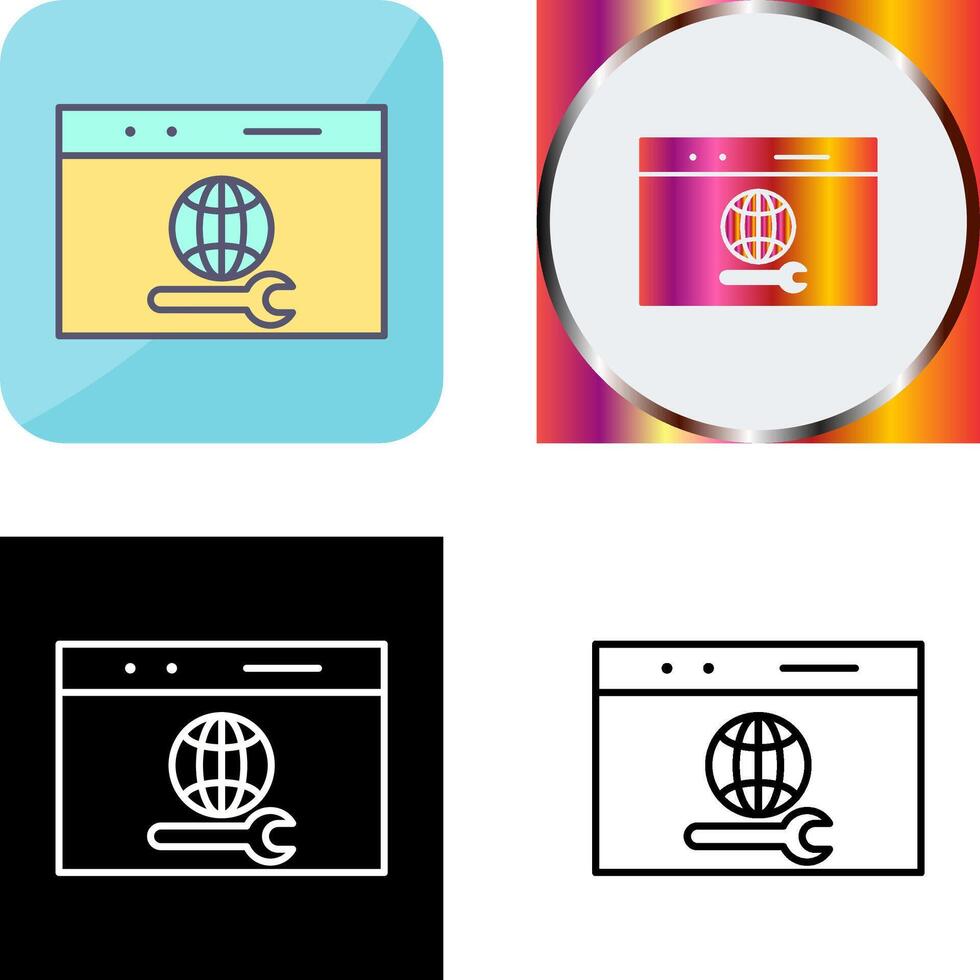 Unique Web Support Icon Design vector