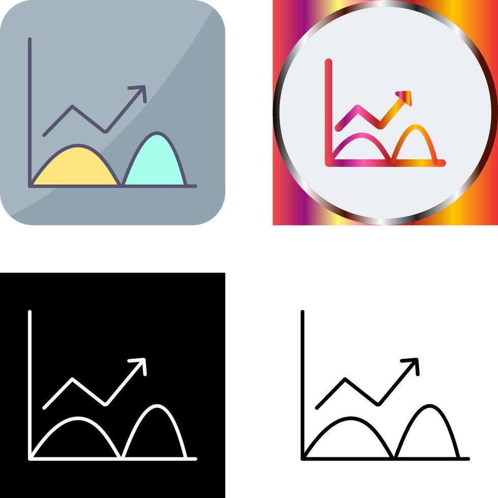 Trend in Graph Icon Design vector