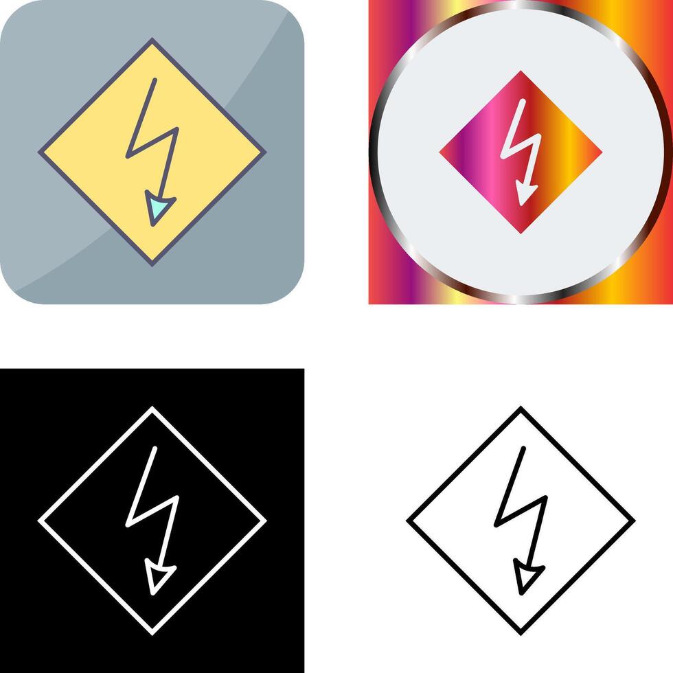 High Voltage Icon Design vector