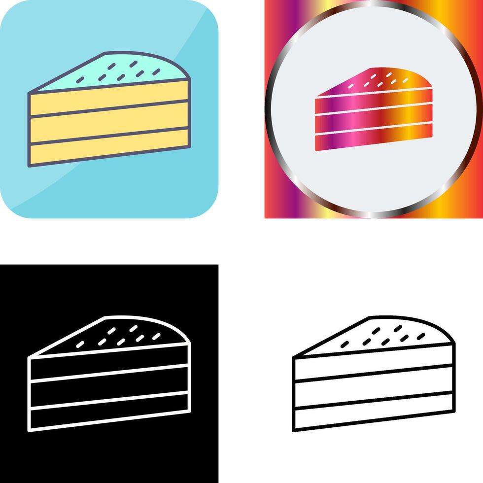 Cake Slice Icon Design vector