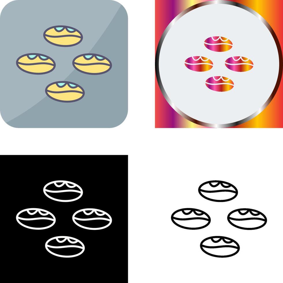 Coffee Beans Icon Design vector