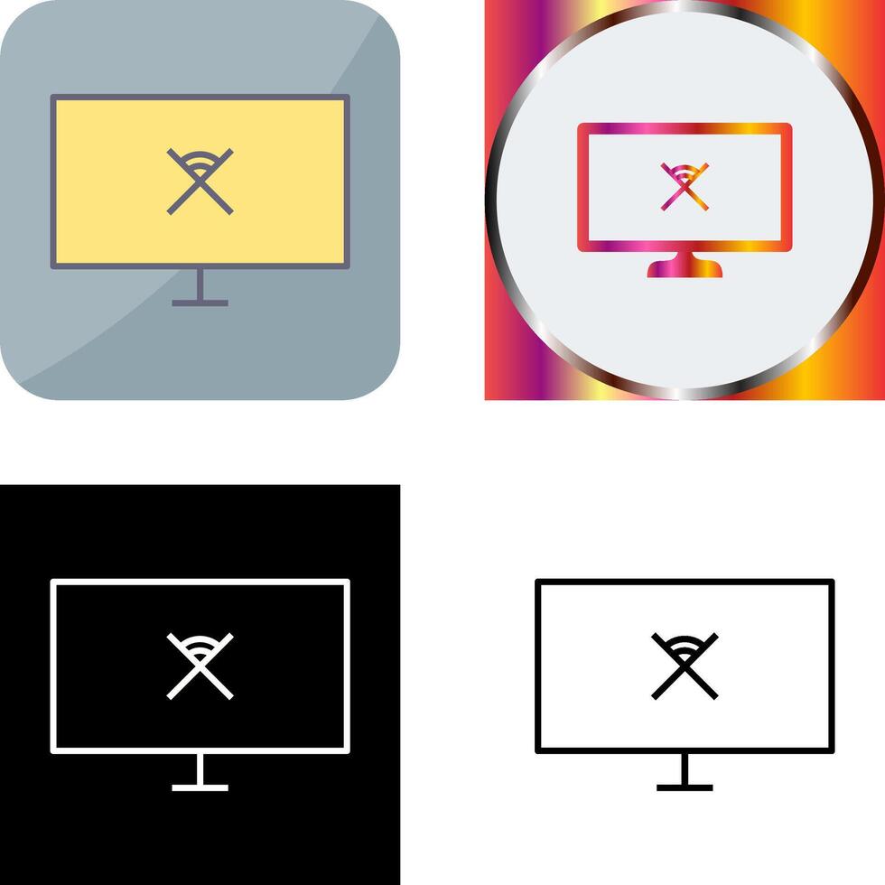 Unique Disconnected Network Icon Design vector
