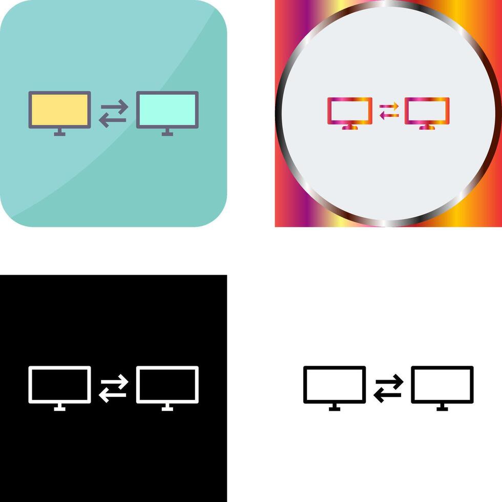 Unique Sharing Systems Icon Design vector