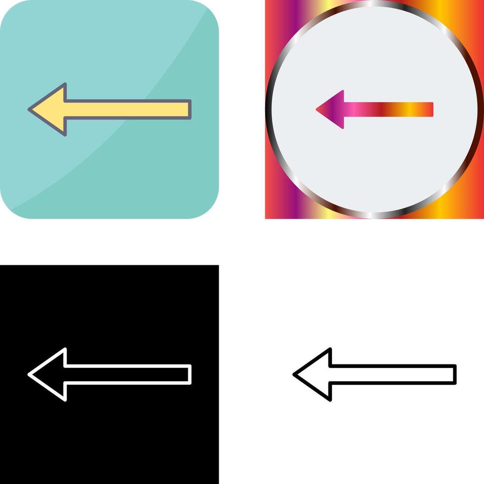 Unique Left Arrow Icon Design vector