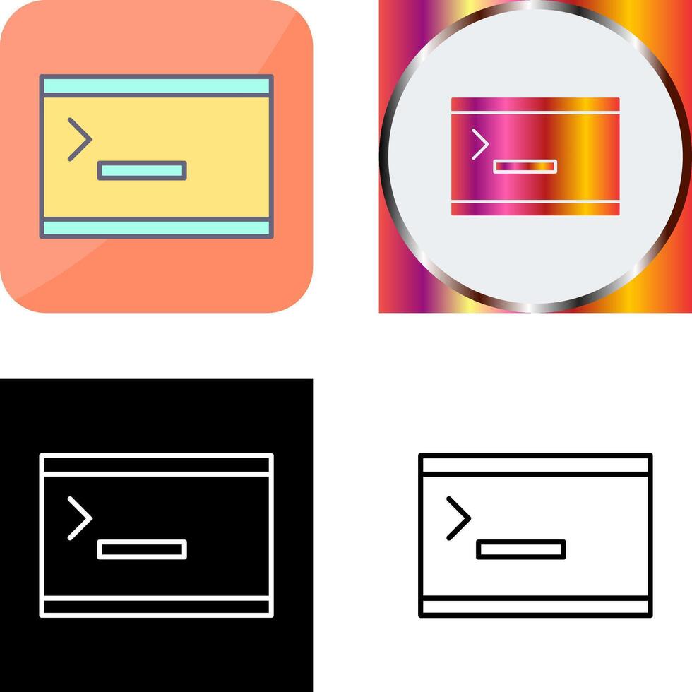 Unique Console Icon Design vector