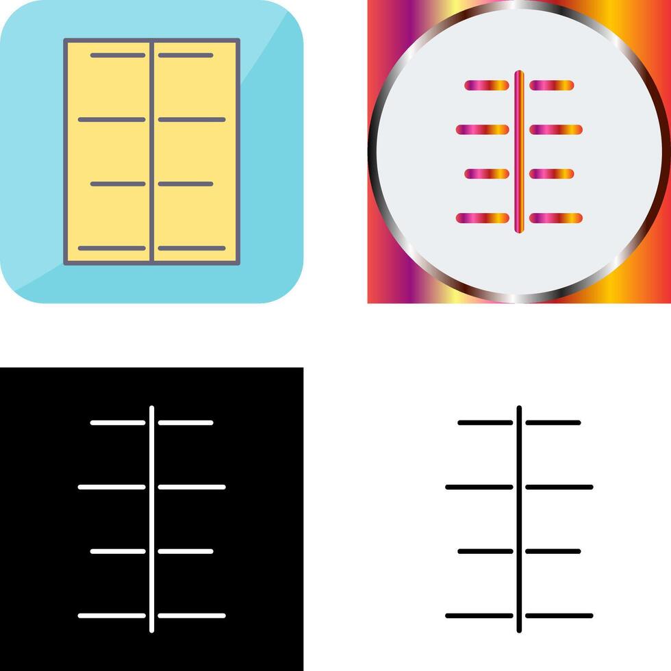 Unique Center Align Icon Design vector