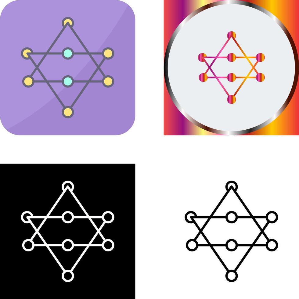 Unique Networks Icon Design vector