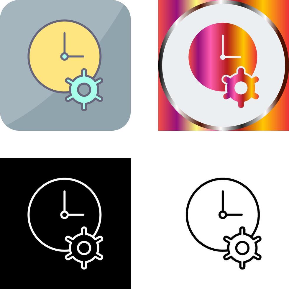Unique Time Optimization Icon Design vector