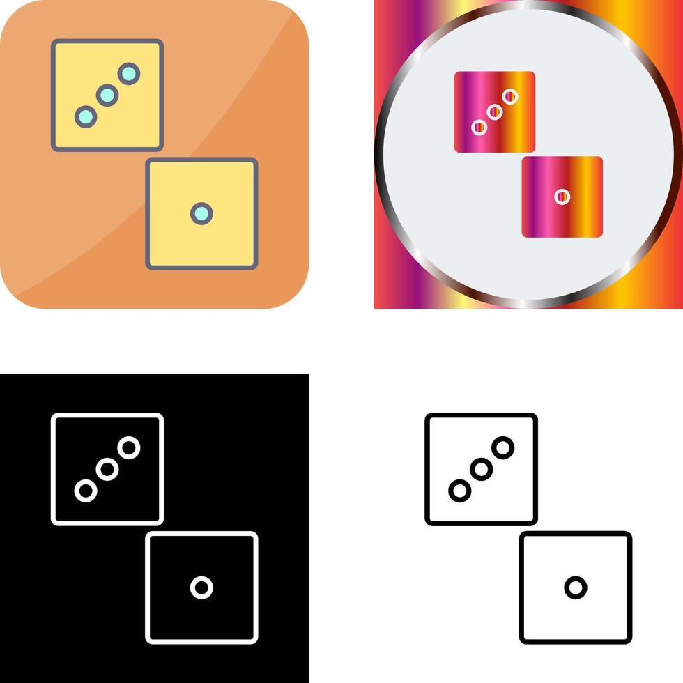 Unique Dice Icon Design vector