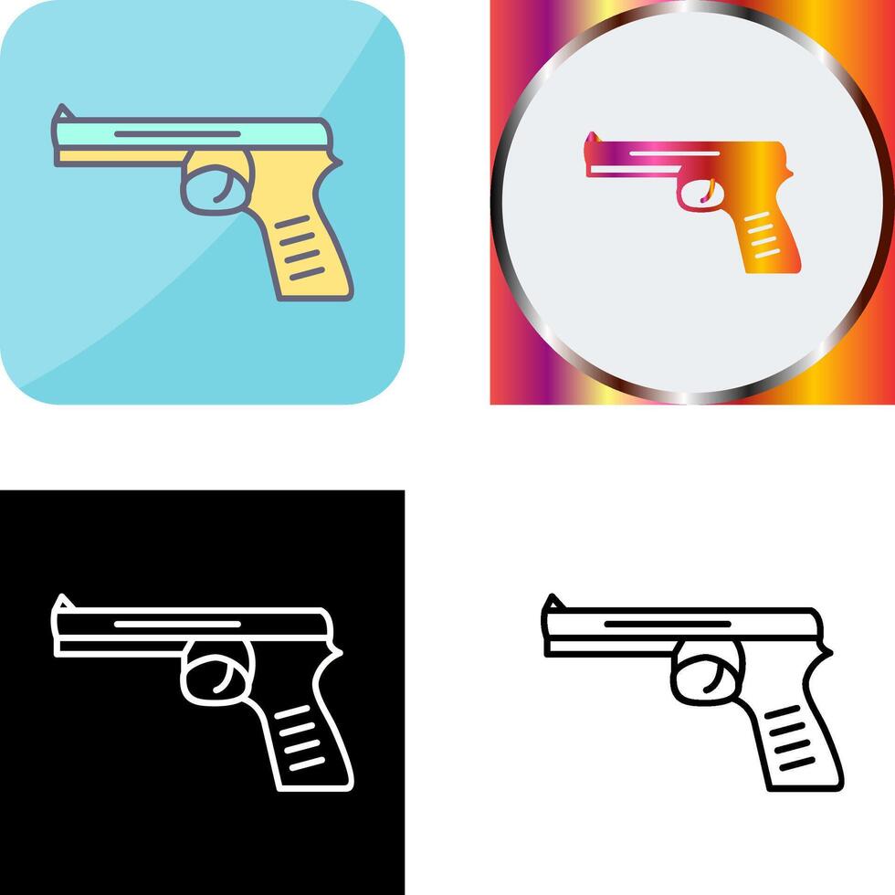 Unique Pistol Icon Design vector