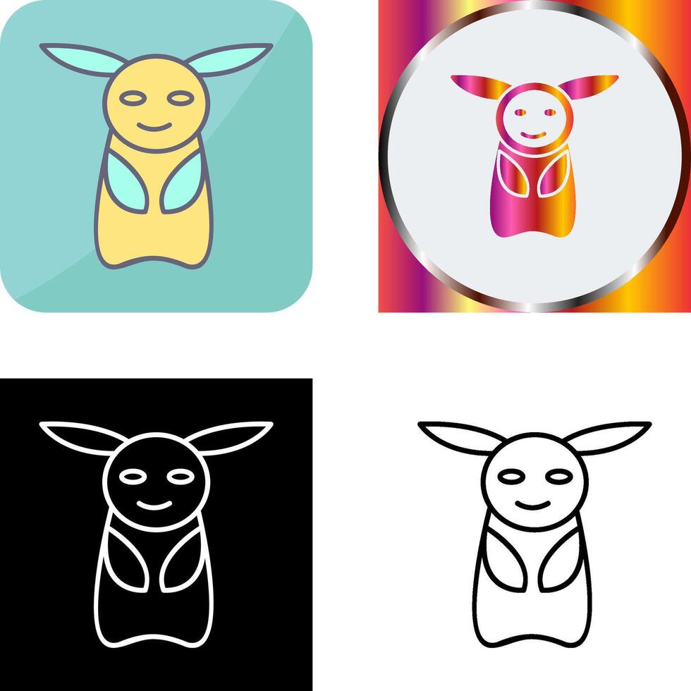 Unique Game Character Icon Design vector