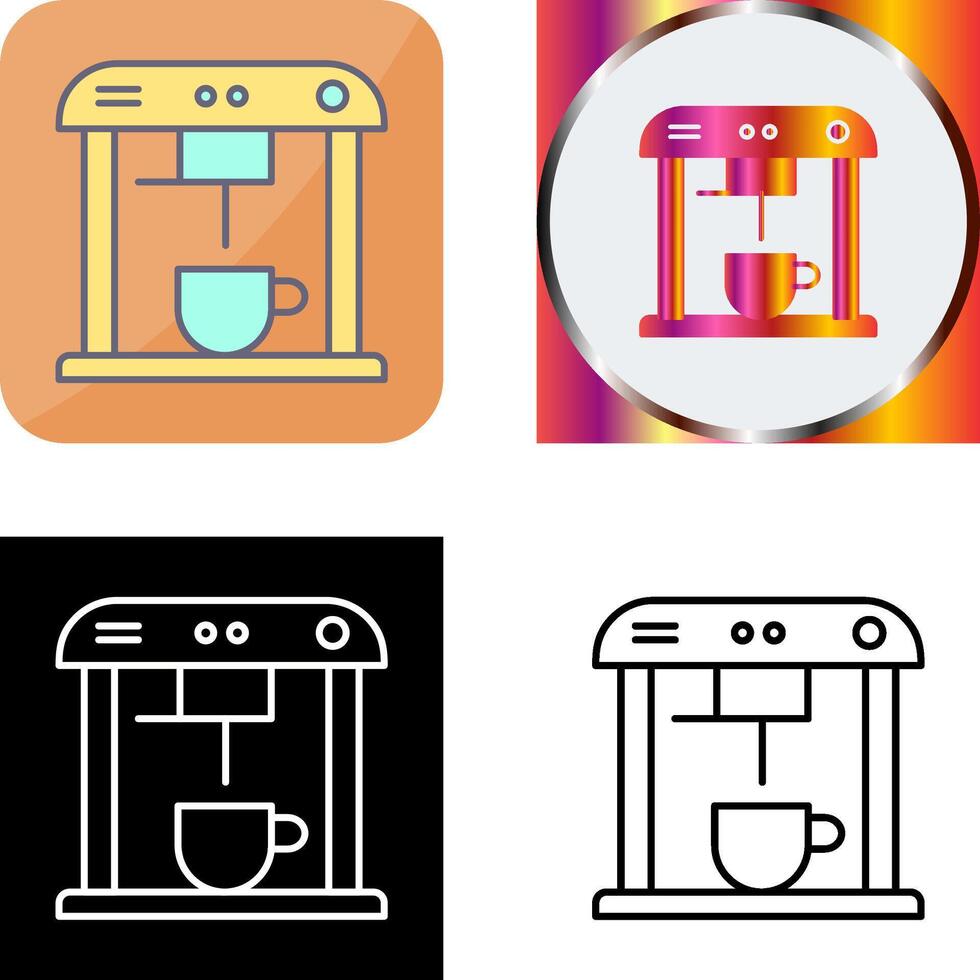 Unique Coffee Machine Icon Design vector