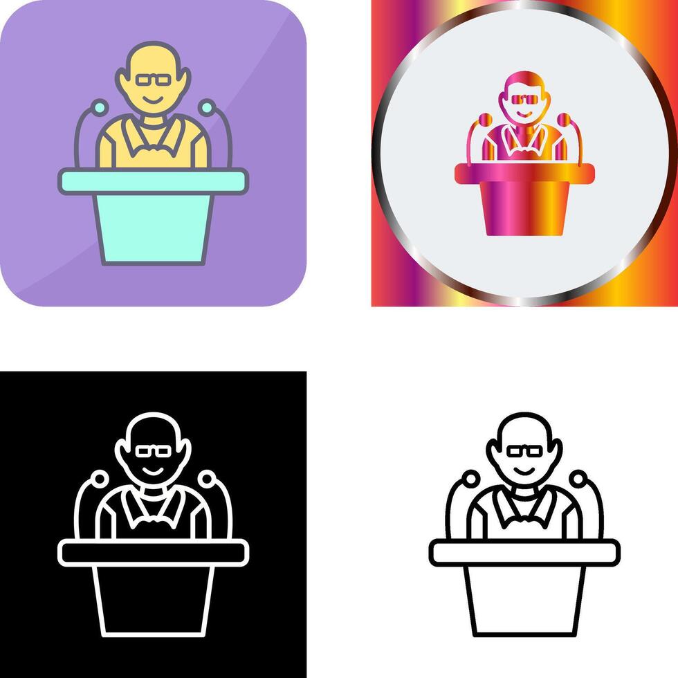 Unique Lecture Icon Design vector
