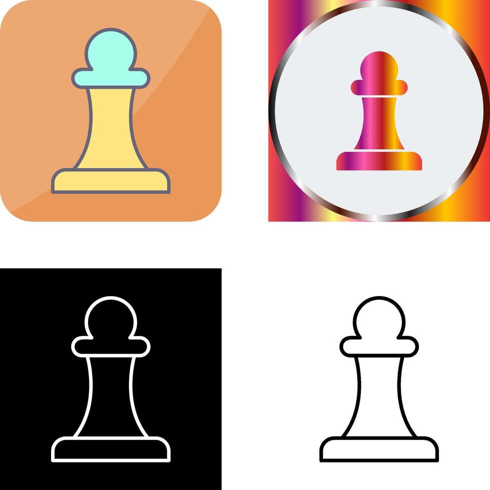 Unique Pawn Icon Design vector