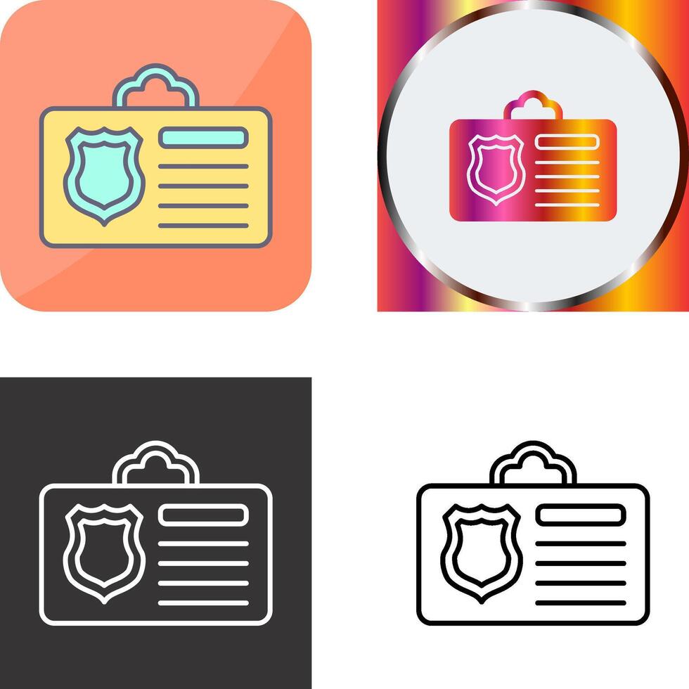 Id Card Icon Design vector