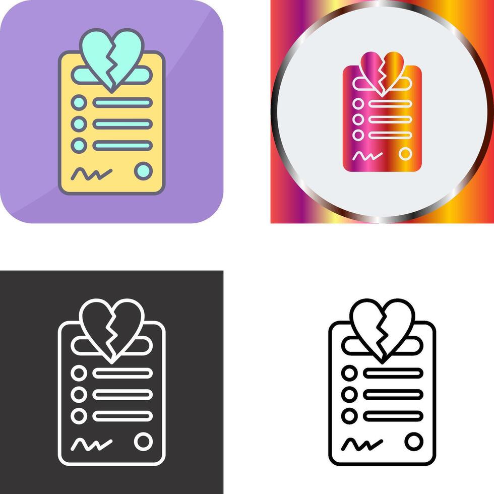 Divorce Icon Design vector