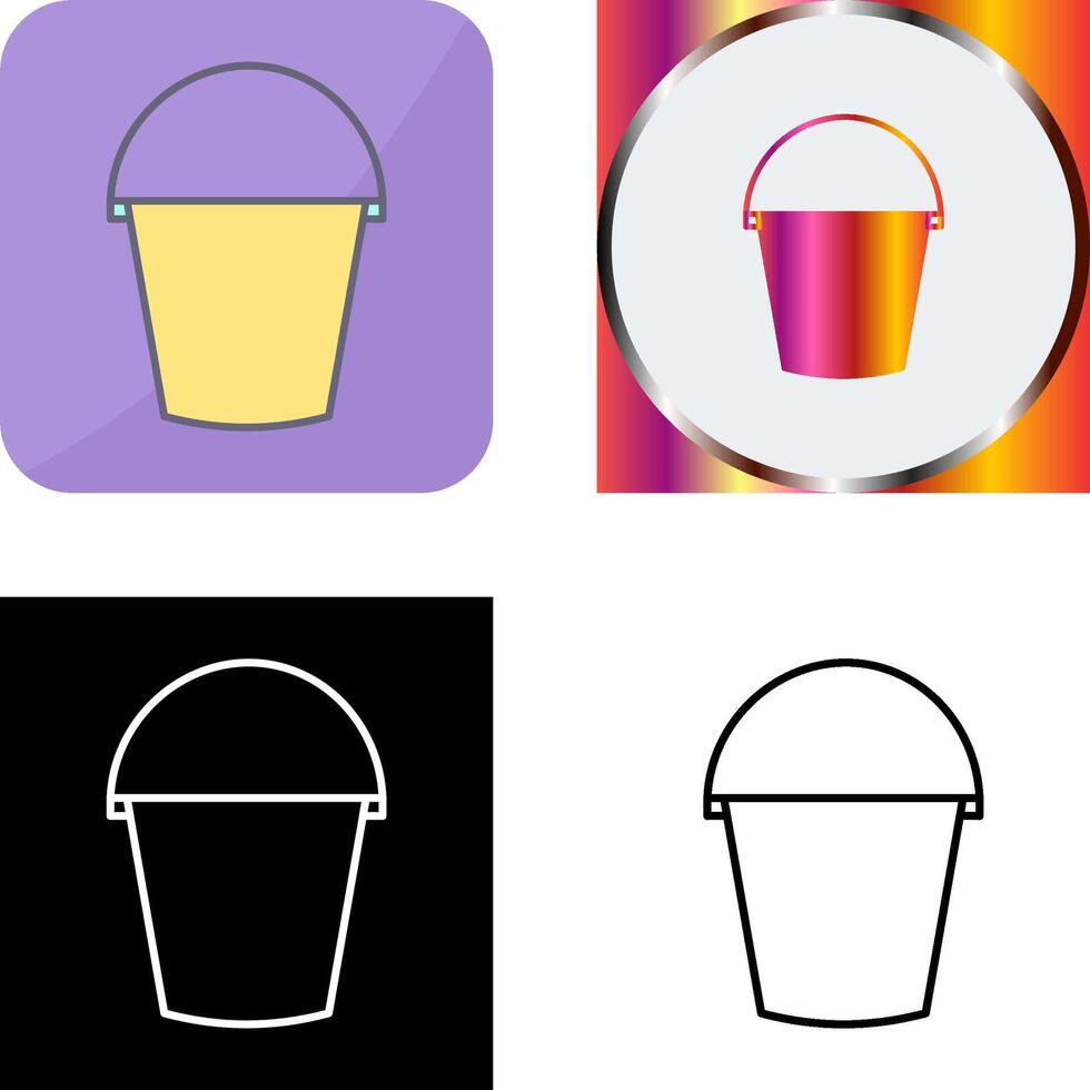 Water Bucket Icon Design vector