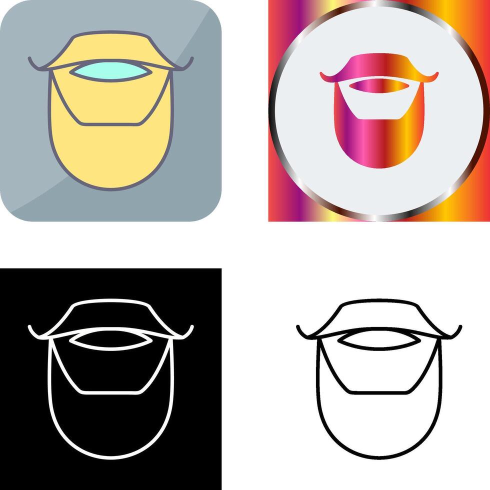 Beard and Moustache Icon Design vector