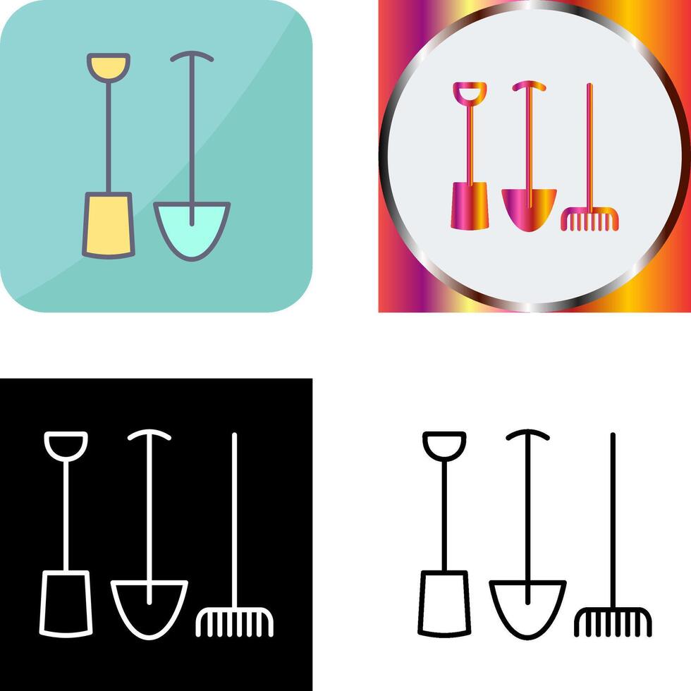 Gardening Tools Icon Design vector