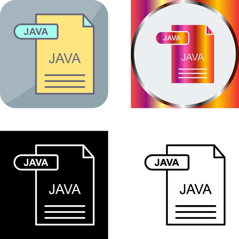 Java Icon Design vector