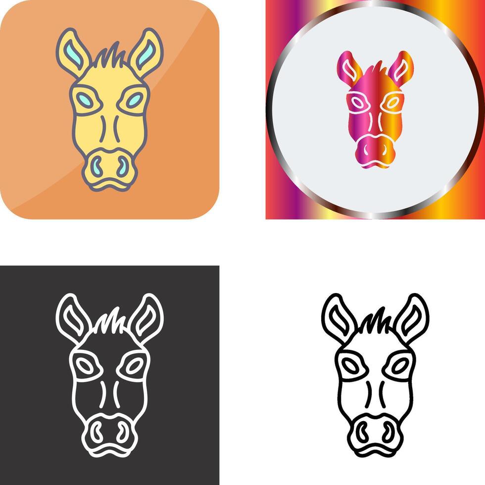 Donkey Icon Design vector