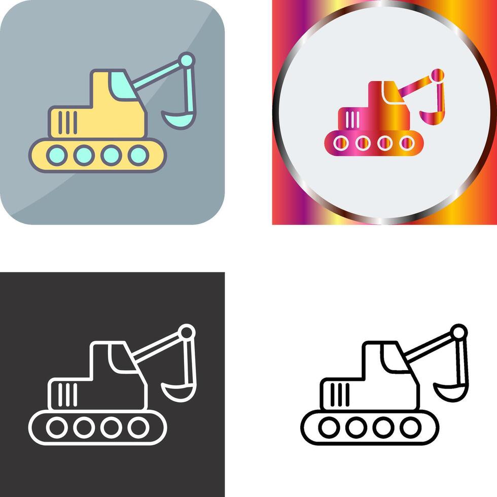 Escavator Icon Design vector