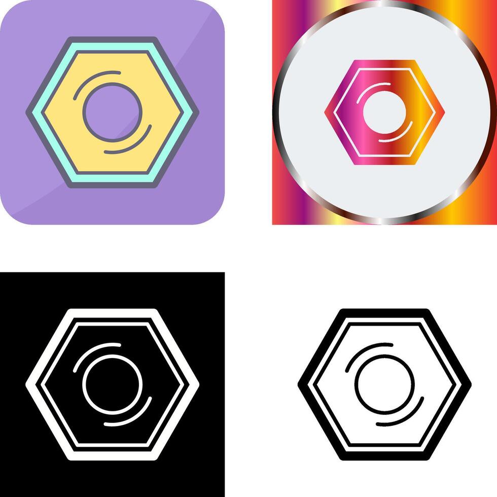 Nut Icon Design vector