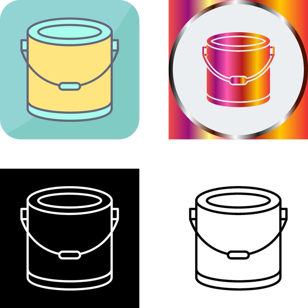 Paint Bucket Icon Design vector
