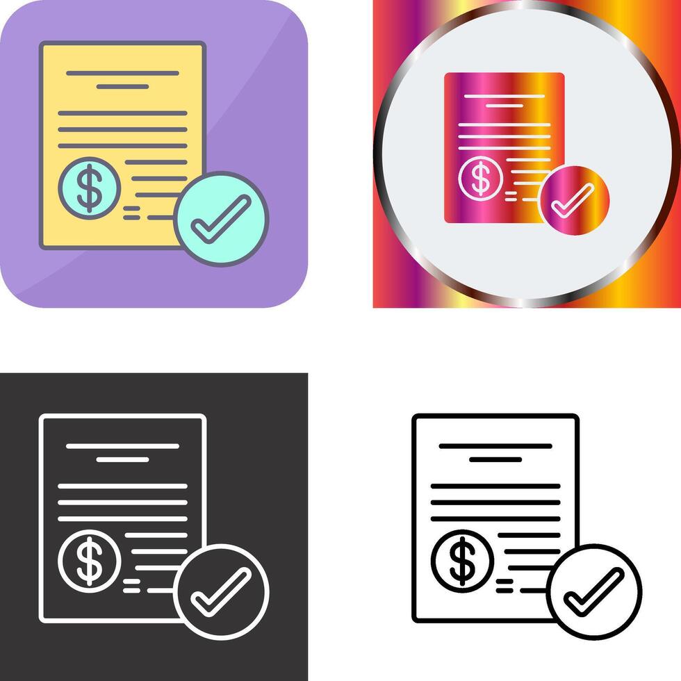 Paid Icon Design vector