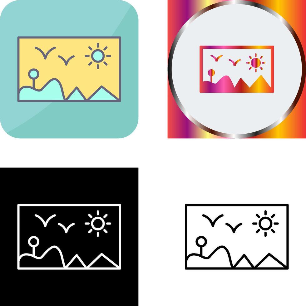 Painting Exhibit Icon Design vector