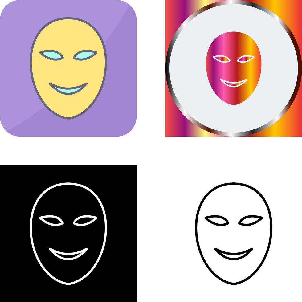 Ancient Face Mask Icon Design vector