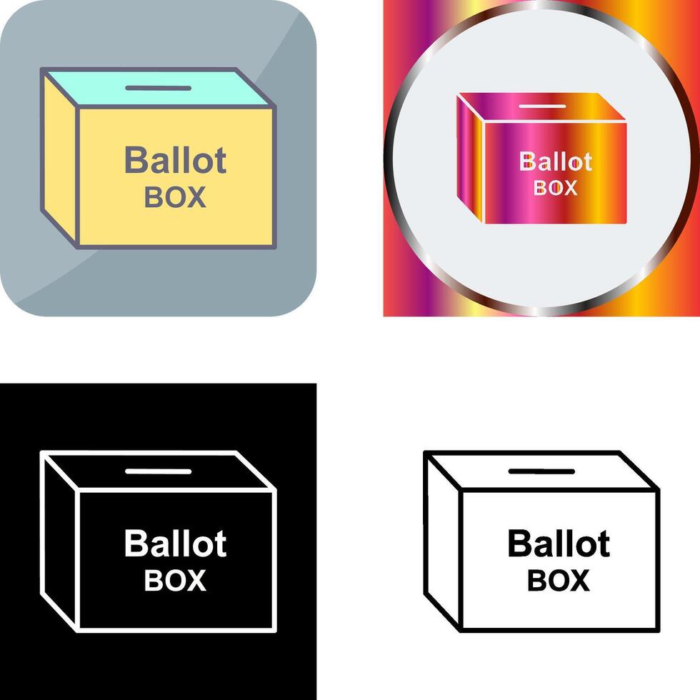 Ballot Box Icon Design vector