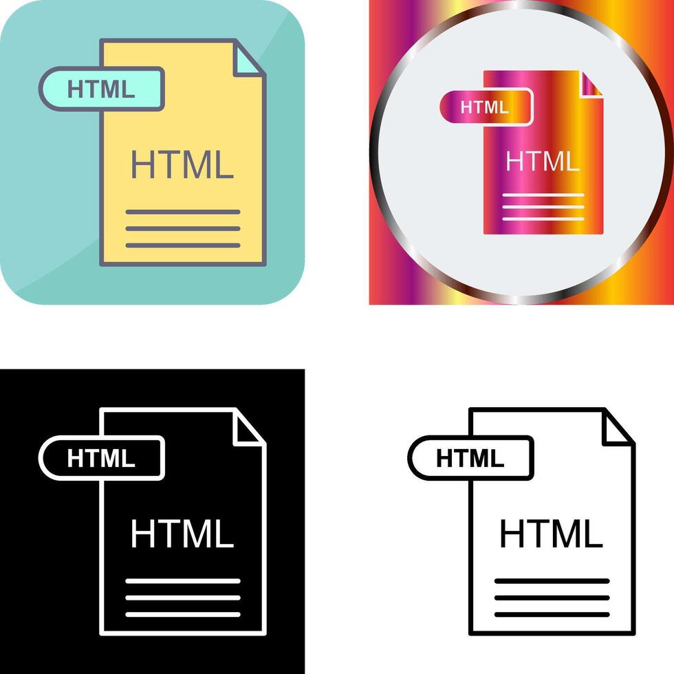 HTML Icon Design vector