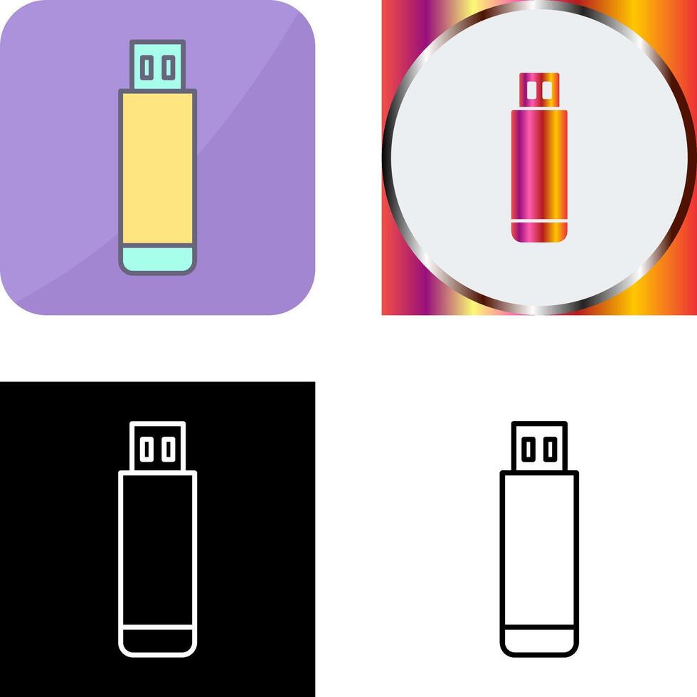 USB Drive Icon Design vector