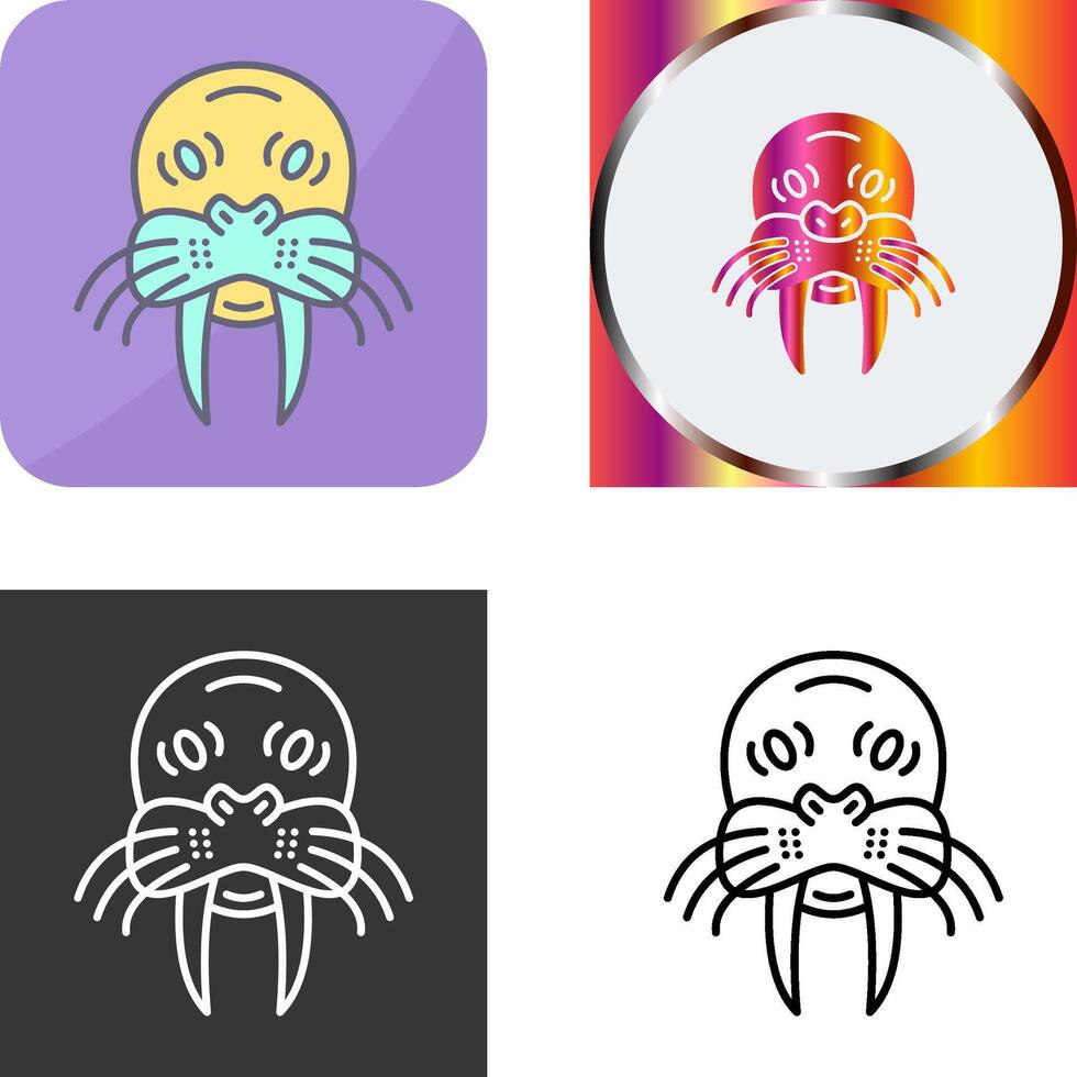 Walrus Icon Design vector