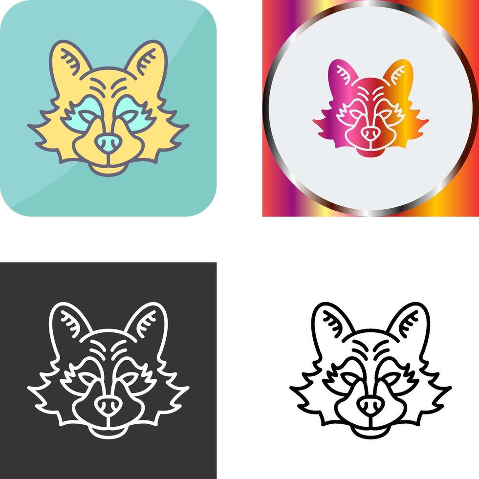 Raccoon Icon Design vector