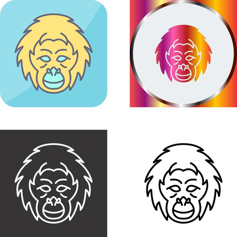 Orangutan Icon Design vector