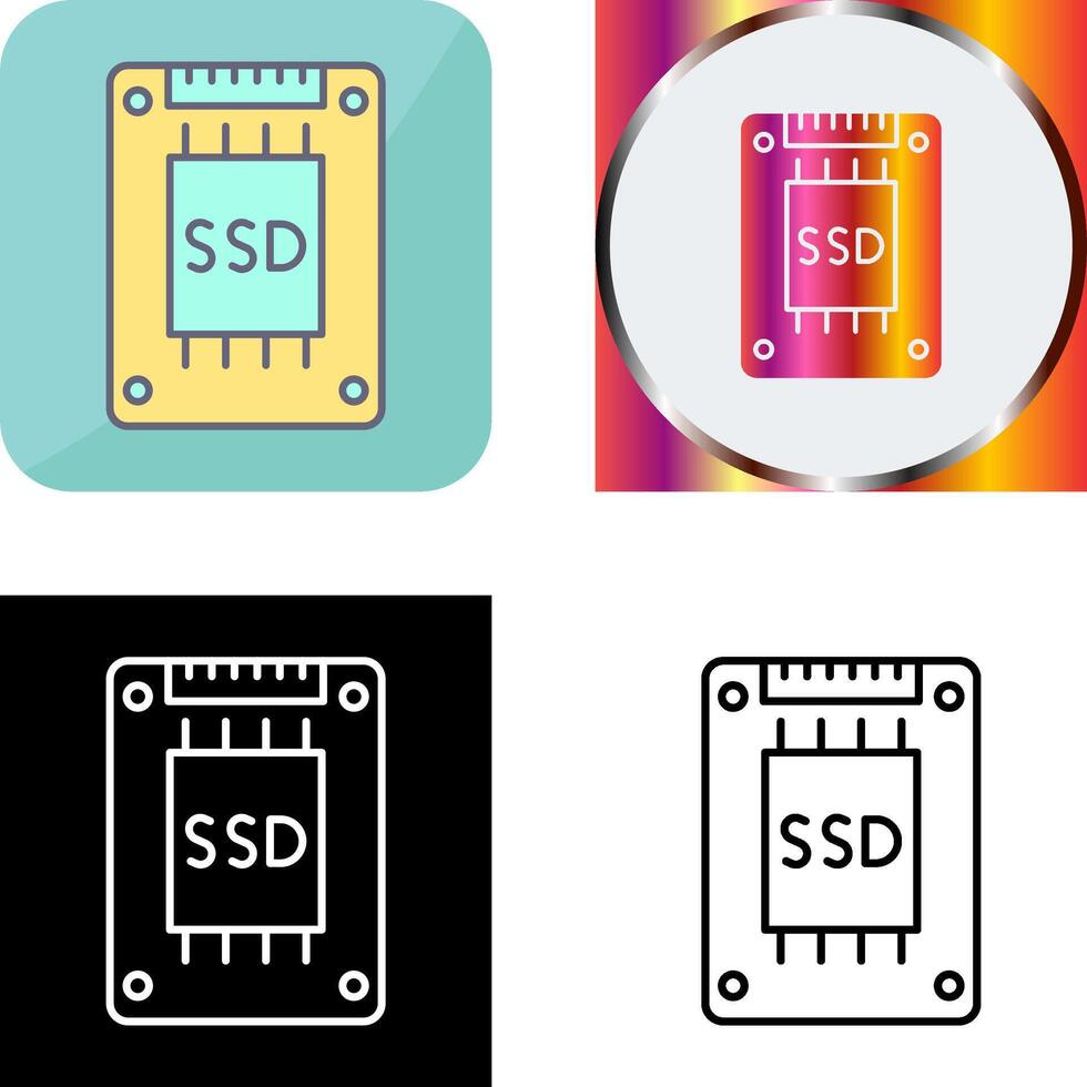 Ssd Icon Design vector