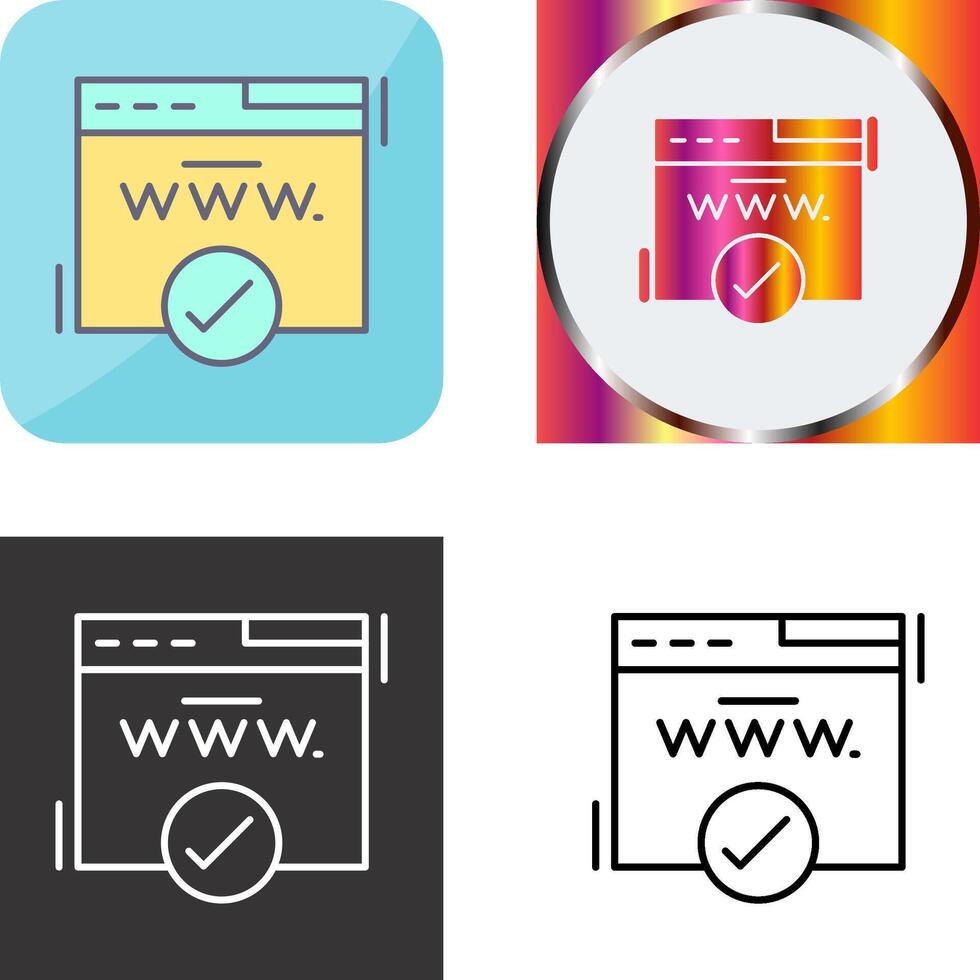 Domain Icon Design vector