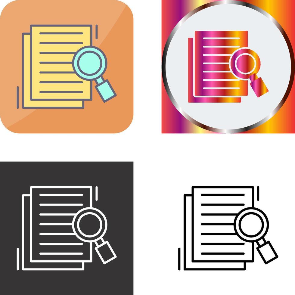 Details Looking Icon Design vector
