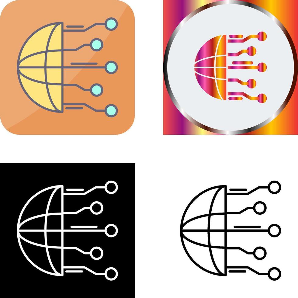 Network Icon Design vector