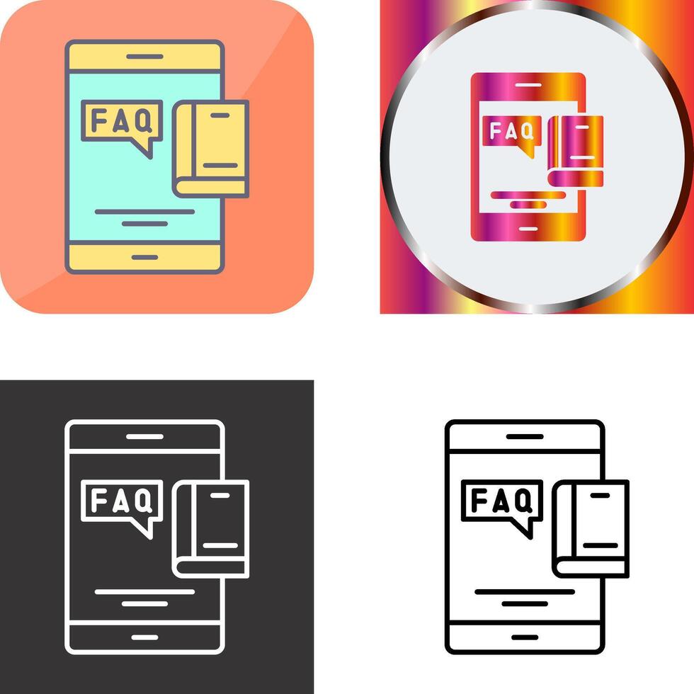Faq Icon Design vector