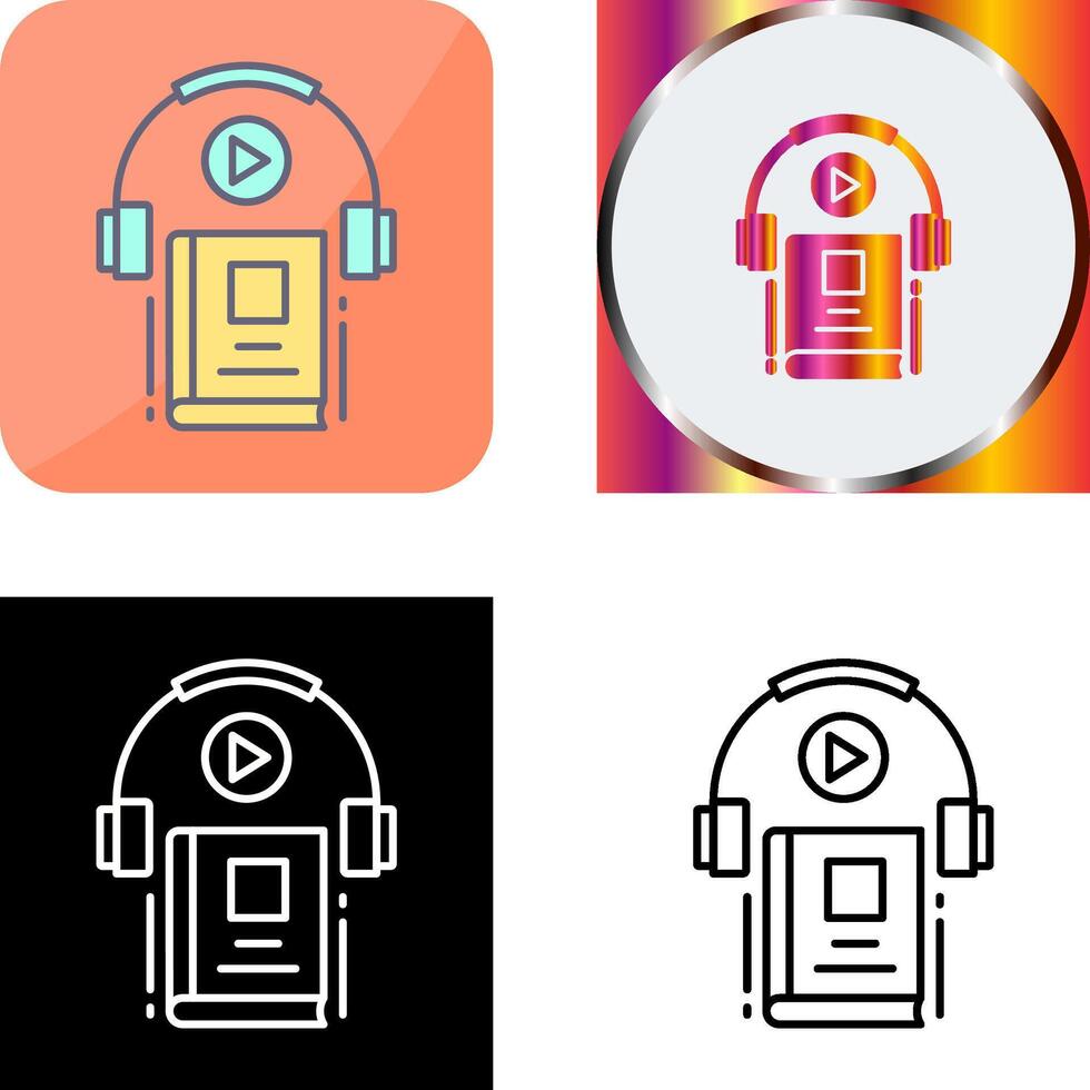 Audio Book Icon Design vector